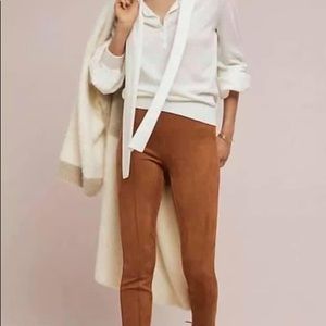 Anthropologie suede leggings